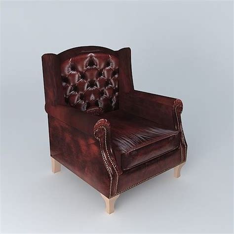 3D leather armchair brown | CGTrader