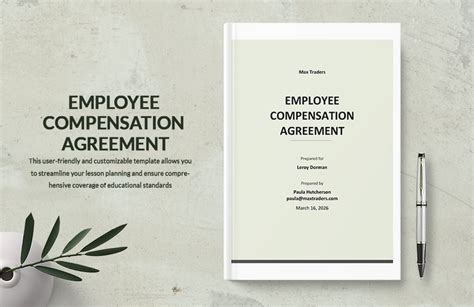 Employee Compensation Agreement Template in Word, Google Docs, Pages ...