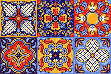 Mexican talavera ceramic tile | Graphic Patterns ~ Creative Market