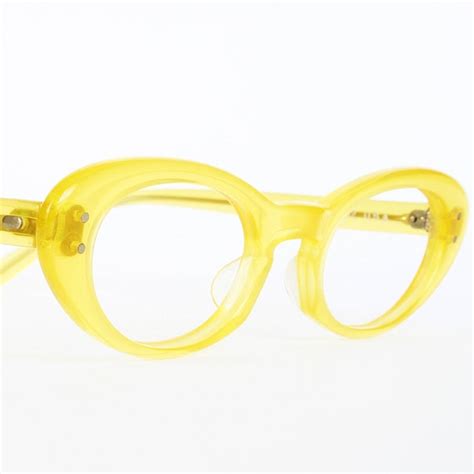 Yellow Vintage Cat Eye Glasses or Sunglasses Frames