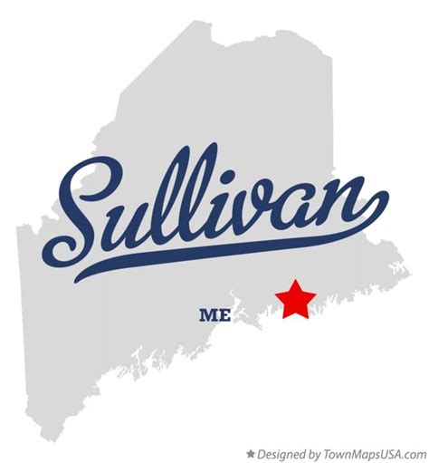 Map of Sullivan, ME, Maine