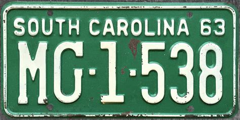 1963 South Carolina Green Vintage License Plate Mixed Media by Design ...