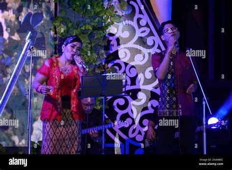 Javanese performing keroncong music. Keroncong is one of music genre ...