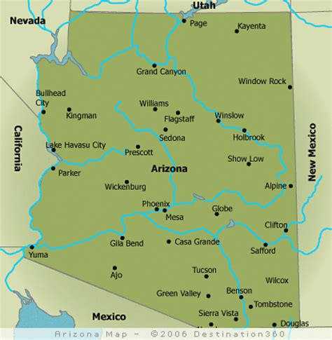 Exploring Arizona Cities: A Comprehensive Guide To The Map Of Arizona ...