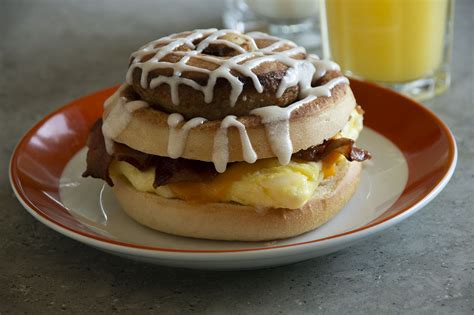 Cinnamon Roll Breakfast Sandwich - Rhodes Bake-N-Serv