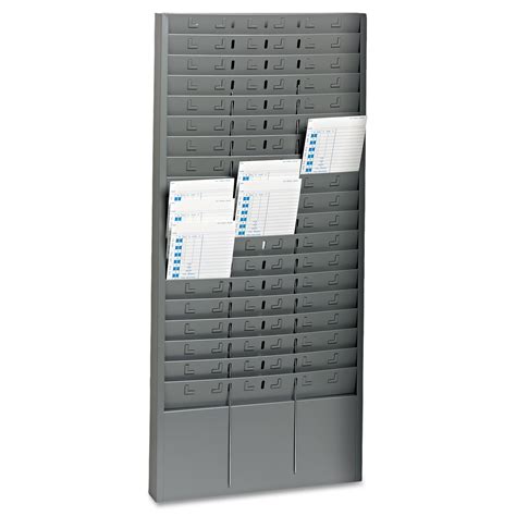 Steel Time Card Rack with Adjustable Dividers by SteelMaster® MMF27018JTRGY | OnTimeSupplies.com