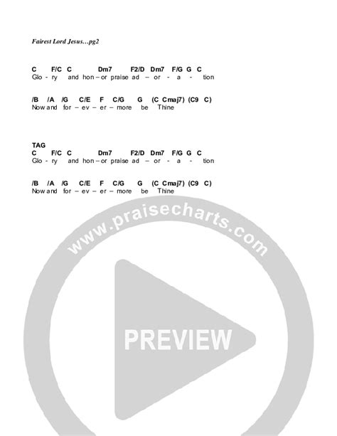 Fairest Lord Jesus Chords PDF (G3 Kids) - PraiseCharts