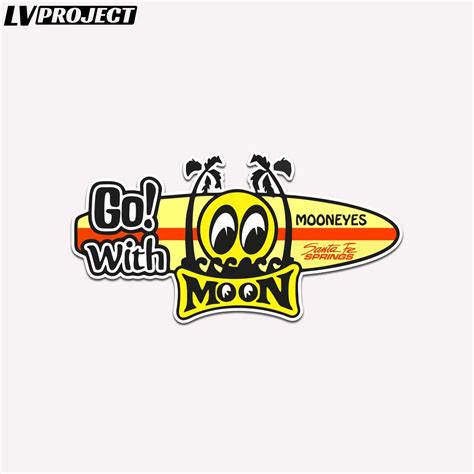 Jual Stiker Mooneyes Laminasi Glossy 10cm Go With Moon Sticker Logo ...