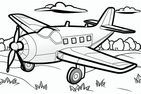 Airplane Printable Coloring Page