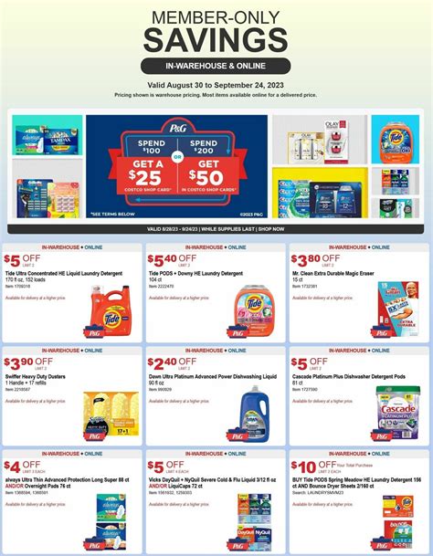 Costco Special Buys and Warehouse Savings from August 30