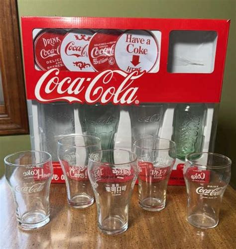 COCA-COLA GLASS SET & INTERNATIONAL COKE GLASSES | Live and Online Auctions on HiBid.com