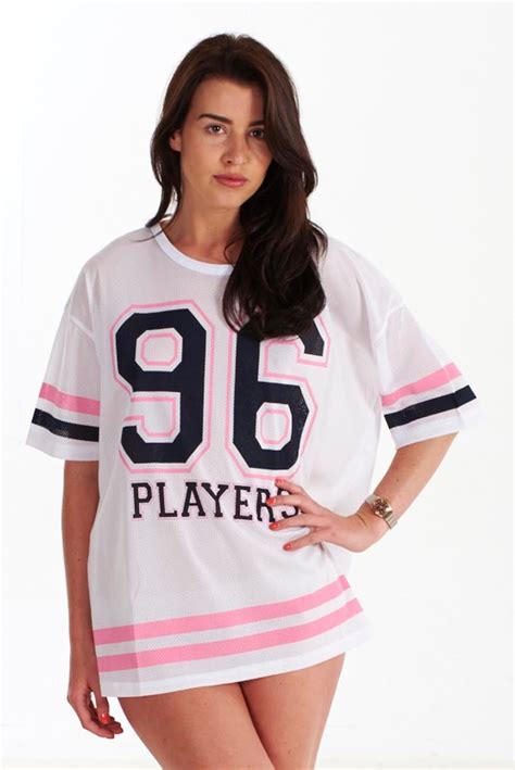 Ladies American Football Top Oversize Vest T Shirt New York 96 Players ...