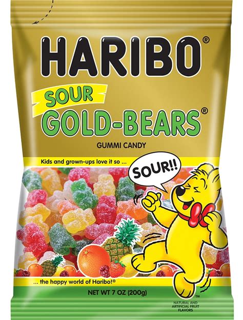 Haribo Gold-Bears Sour Original Gummi Candies, 7 Oz. - Walmart.com ...