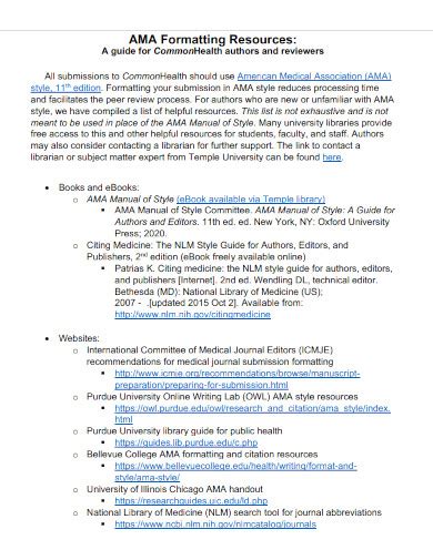 AMA Format - Examples, How to Use, PDF
