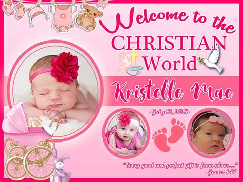 Graphics Zone - Baby Girl Christening Tarpaulin Layout 🌟👶... | Facebook