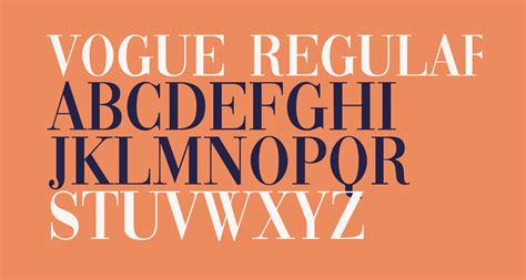 Vogue Regular free Font - What Font Is