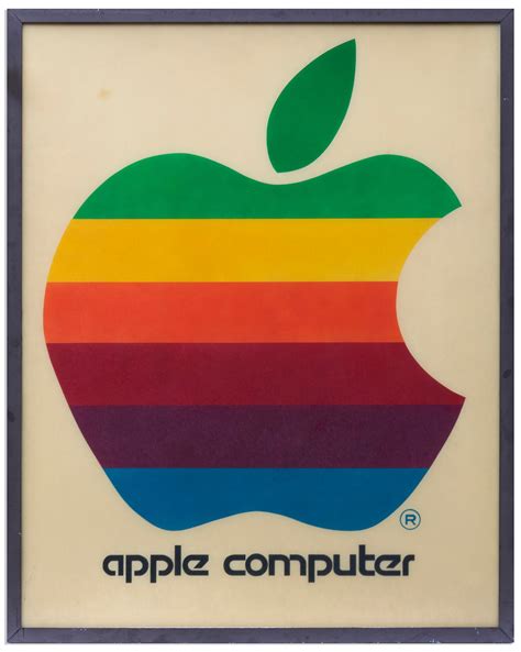 Original 1978 Apple Computer Retail Sign With Iconic Rainbow Logo Being ...