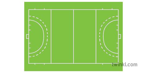 Hockey Field Pitch Full Template Diagram PE Sports Secondary Illustration