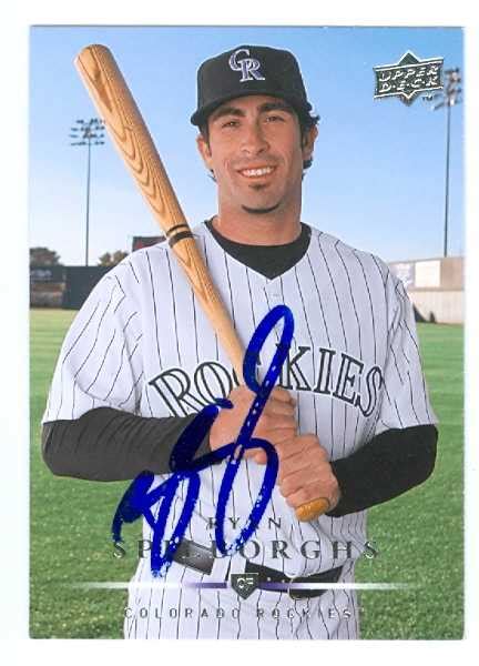 Ryan Spilborghs autographed Baseball Card (Colorado Rockies) 2008 Upper Deck #487