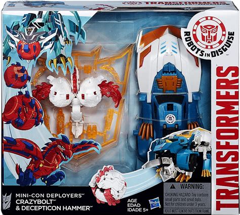 Transformers Robots in Disguise Minicon Deployers Crazybolt Decepticon Hammer Action Figure ...