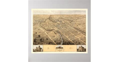 Vintage Elyria OH Map (1868) Poster | Zazzle.com