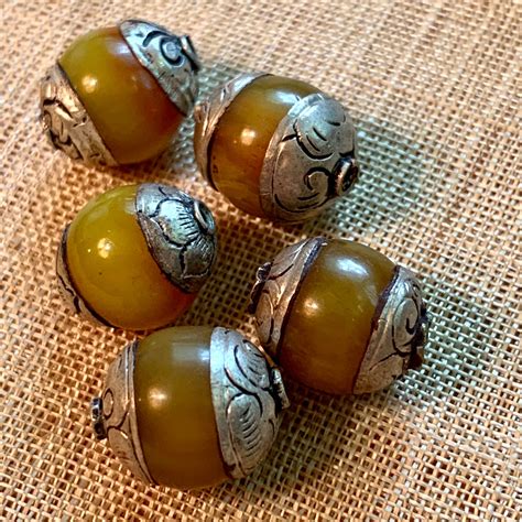 Small Resin Amber Beads, Nepal | Beadparadise.com