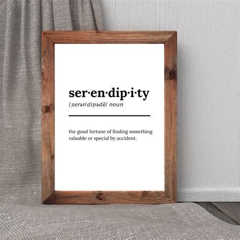 Serendipity Definition Art Print / DIGITAL DOWNLOAD / | Etsy