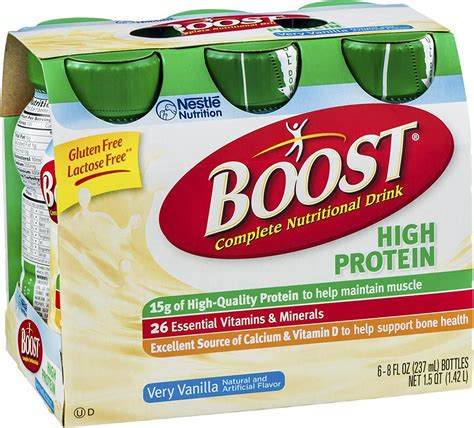 Amazon.com: Boost High Protein Complete Nutritional Drink Very Vanilla ...