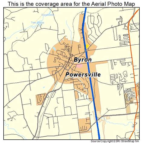 Aerial Photography Map of Byron, GA Georgia