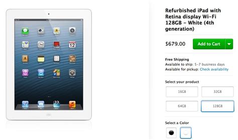 Refurbished 128 GB iPad Models Begin Appearing in Apple Online Store ...