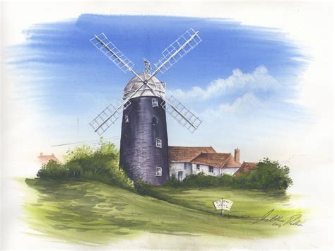 Windmill paintings search result at PaintingValley.com