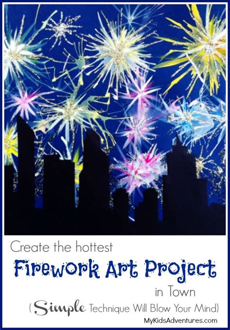 How to Paint Fireworks With Your Kids | Ideias, Patchwork e Novos anos