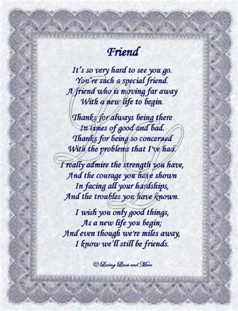 Friend Moving Away Poem