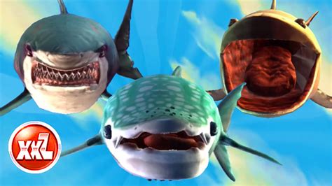 ALL XXL SHARKS UNLOCKED - HUNGRY SHARK WORLD - NEW SHARK GAMEPLAY - YouTube