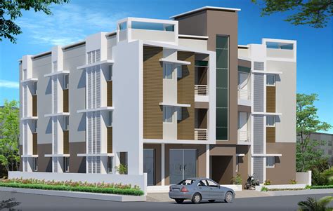 Three D Elevation design for multi storey residential complex - GharExpert