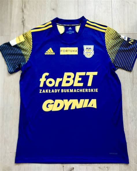 Arka Gdynia Away football shirt 2020 - 2021. Sponsored by forBET