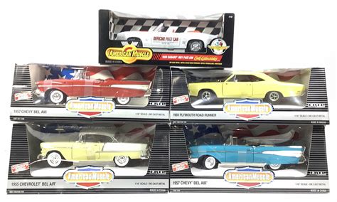 Lot - (5) ERTL American Muscle Diecast Cars, Official