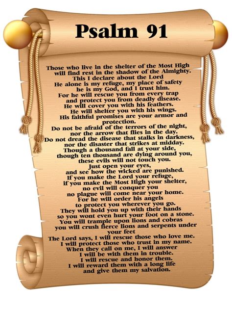 Psalm 91 Poster. A4 Bible Poster, psalm 91 Scripture Wall Art, Wisdom, Inspirational Words ...