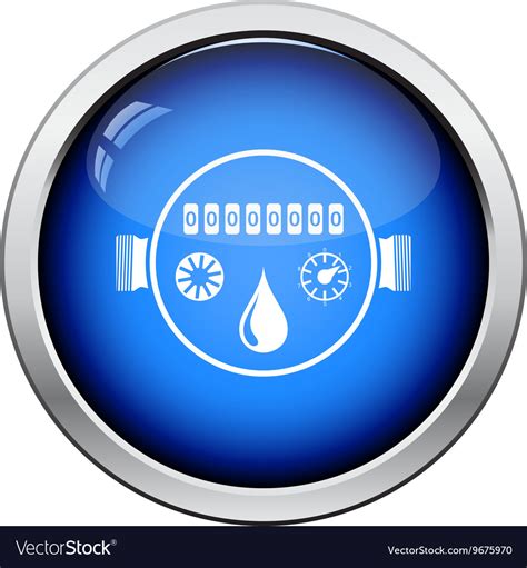 Water meter icon Royalty Free Vector Image - VectorStock