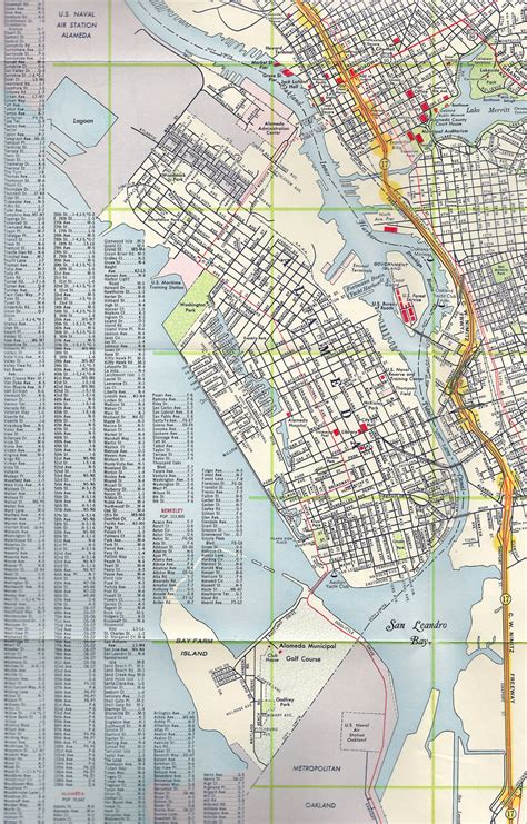 Alameda, California, 1960 old map - Alamedainfo