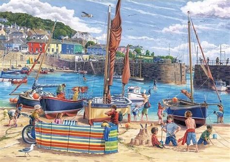 Otter House - Harbour Scene - 1000 Pieces - Jigsaw Puzzles Direct Jigsaws