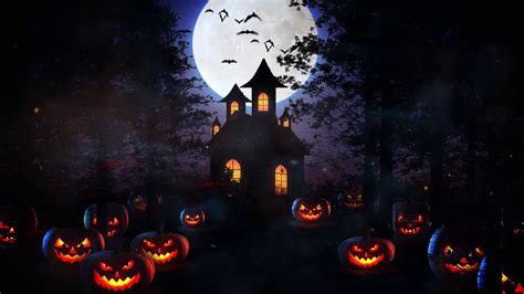 Halloween Forest Background Stock Motion Graphics SBV-346907037 ...