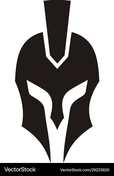 Greek sparta spartan warrior helmet armor logo Vector Image