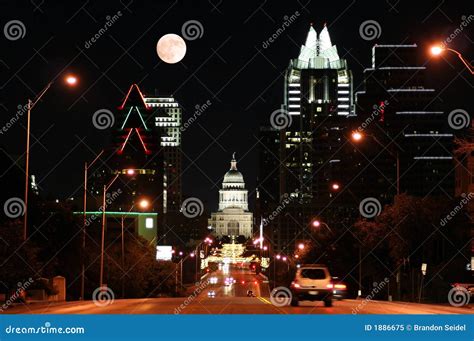 State Capitol Building at Night in Downtown Austin, Texas Stock Image ...