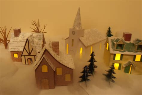 dolls houses and minis: Miniature Christmas Village on Display