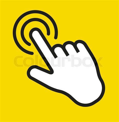 Touch screen finger tap gesture vector icon | Stock vector | Colourbox