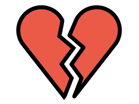 Broken Heart Emoji Icon PNG vector in SVG, PDF, AI, CDR format