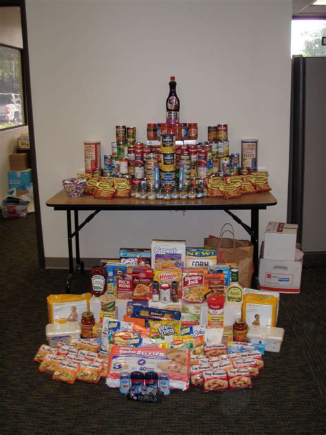 Canned food drive! We did this in our Tampa office last year. Thinking we're going to do ...