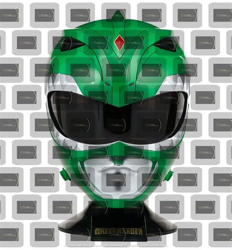 MMPR Green Ranger Helmet Cosplay Prop 3D STL File - Etsy