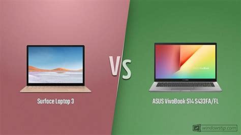 Surface Laptop 3 vs. ASUS VivoBook S14 S433FA/FL: Full specs comparison